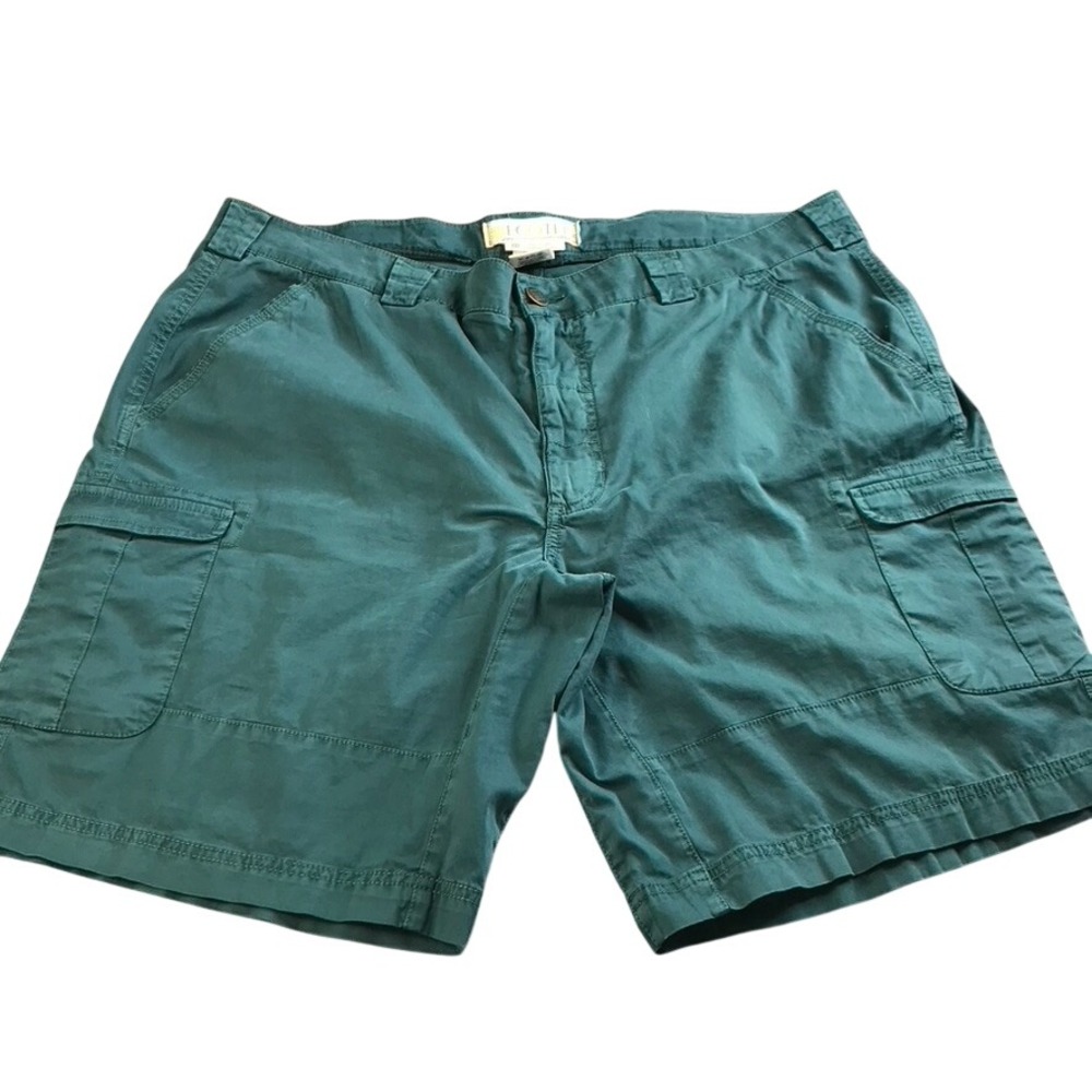 Ecoths‎ Men's Size 42x10 Organic Cotton Stretch Cargo Shorts Teal Green Gorpcore